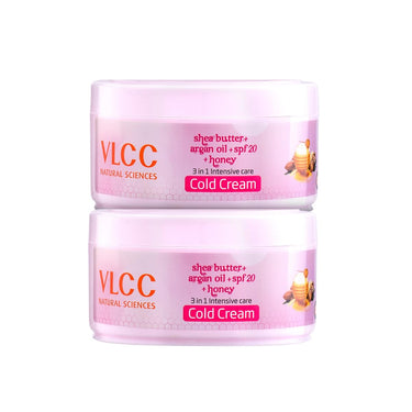 VLCC 3 In 1 Intense Care Cold Cream (B1G1, 200G, Shea Butter, Argan Oil, Honey And Niacinamide Cold Cream For Dry Skin, Spf 20 Face Cream For Winters, Minimizes Pores And Moisturizes)